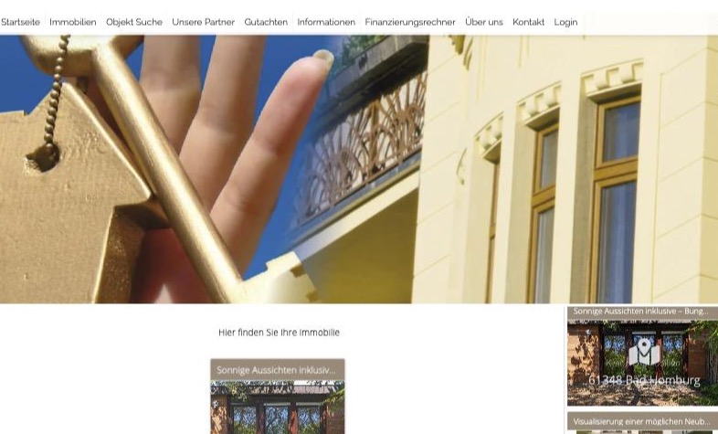 Startseite der Website von Sabine Kreuch Immobilien
